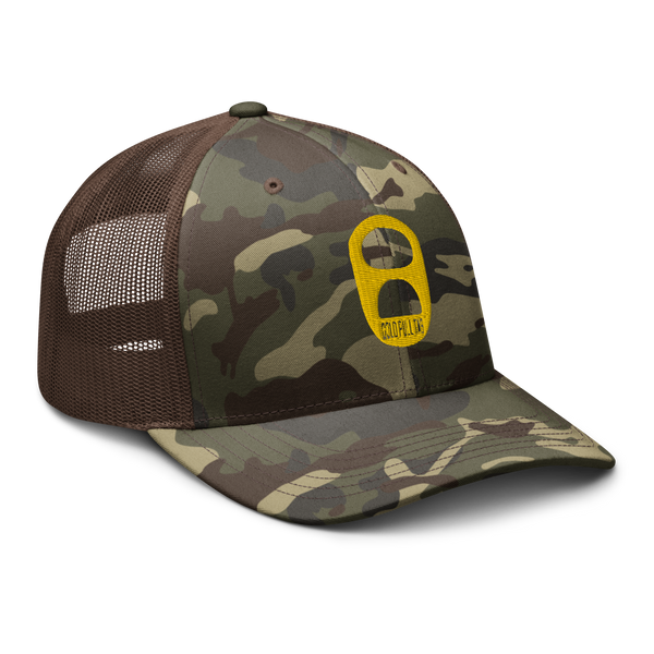 Lucky Gold Pull Tab Camo Trucker Hat